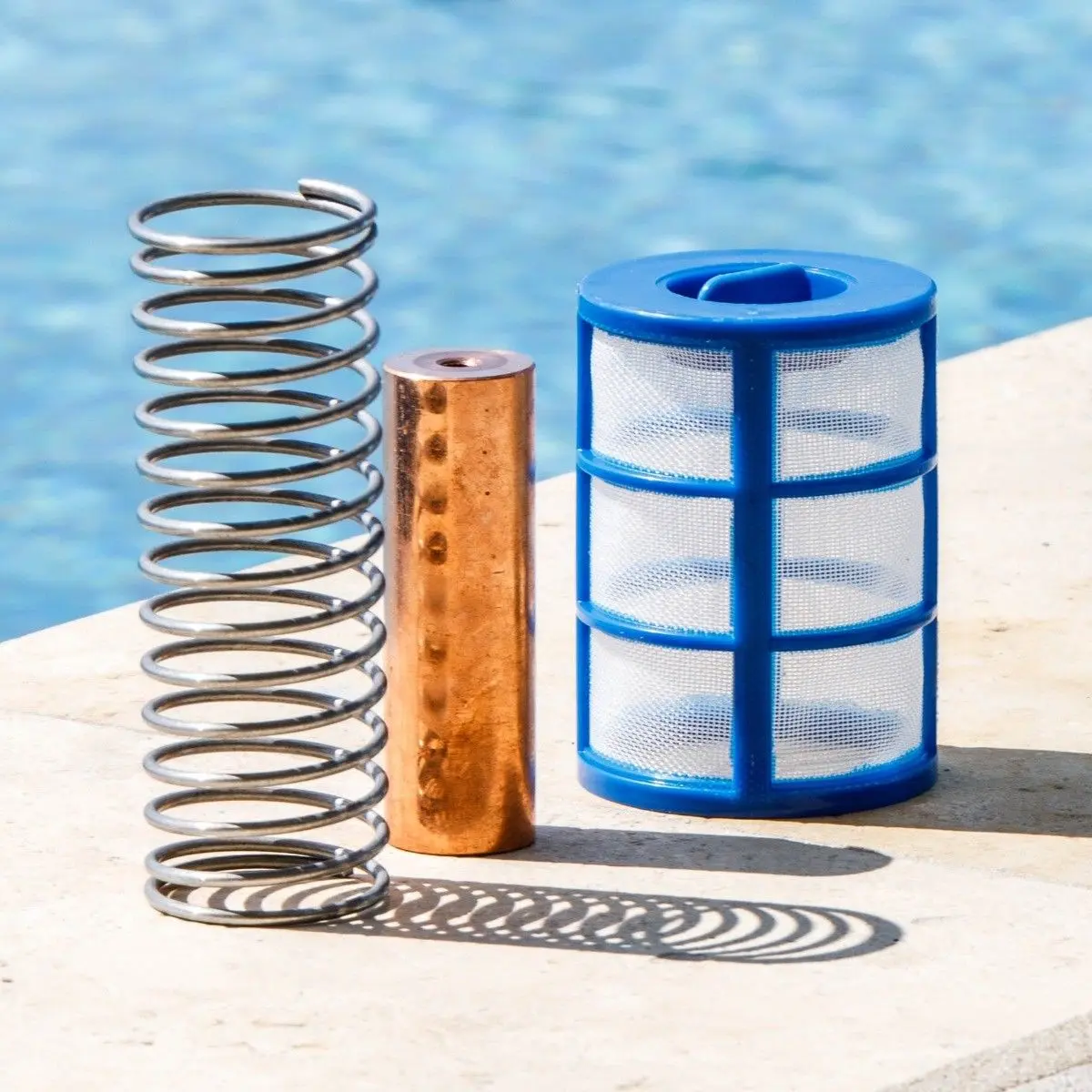 Replacement Set for Solar Pool Ionizer 90134 Anode & Screen Kit for Pools Over 35000 Gallons, Pool Accessories, Swimming Pool Cleaner, Copper Core