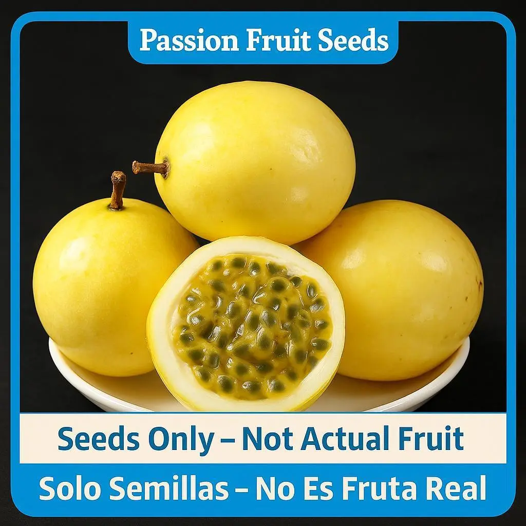 100 Pcs Passionfruit Seeds for Garden Planting – Tropical Vine Fruit Seeds for Backyard Garden Beds, Fence and Trellis Growing Spaces, Exotic Garden Plant Variety, Seeds Only Not Live Plants