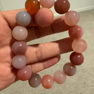 Natural crystal peach agate