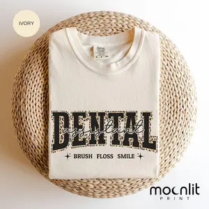 Dental Assistant Shirt, Leopard Cheetah Print Shirt, Dental Student, Dental School, Dentist, Graduation Gift Sweatshirt Fit Soft Womenswear Breathable