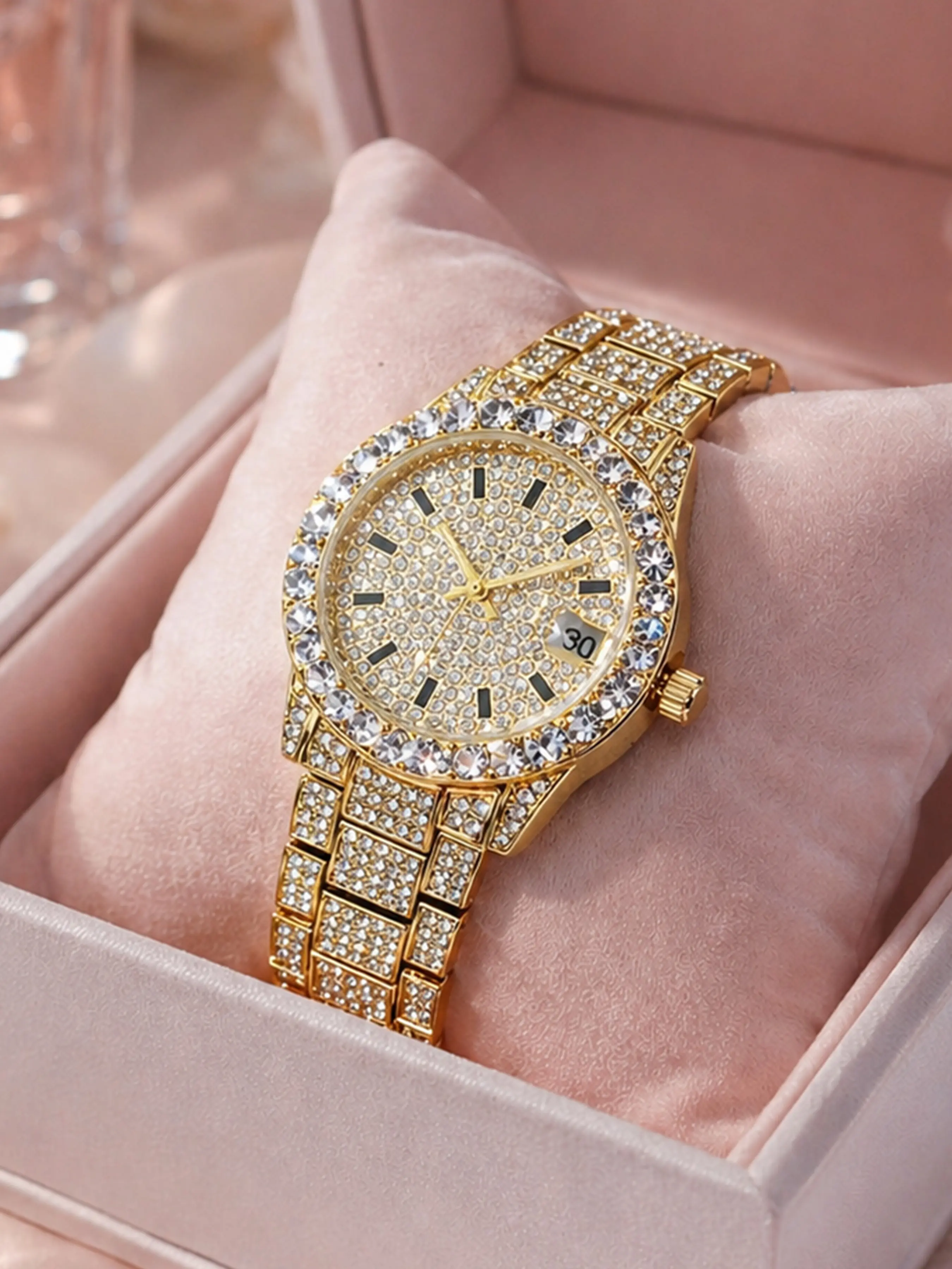 Swarovski Round Watch Head Face Gold Craft DIY Watch Jewelry Gift Stocking Stuff Amazon.com: NIMI 5 Piece Elegant Metallic Bold and Sparkle  main image 2