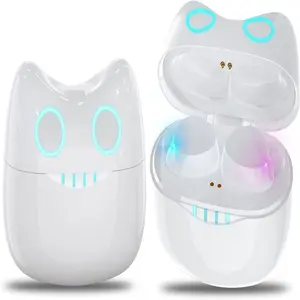 Wireless Earbuds for Kids, Headphones with Cute Panda Charging Case with Mic, Noise Cancelling,Typ-C, 3D Stereo Waterproof Bluetooth buds for Sport & Outwork,3 x ear caps(S,M,L)