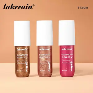 Lightweight Glowmoves Glow Oil, Shimmering Body Makeup, Body Highlighter, Nourishing Highlighting Body Oil with Vitamin E & Coconut Oil, Non-Greasy, Long-Lasting Beach Glow, Buildable Radiance, for All Skin Tones, 3 Sun-Kissed Shades