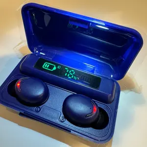 Stereo Min sport Headset BT 5.0 TWS Earphones Wireless Headphones LED Display F9 Earbuds With PowerBank