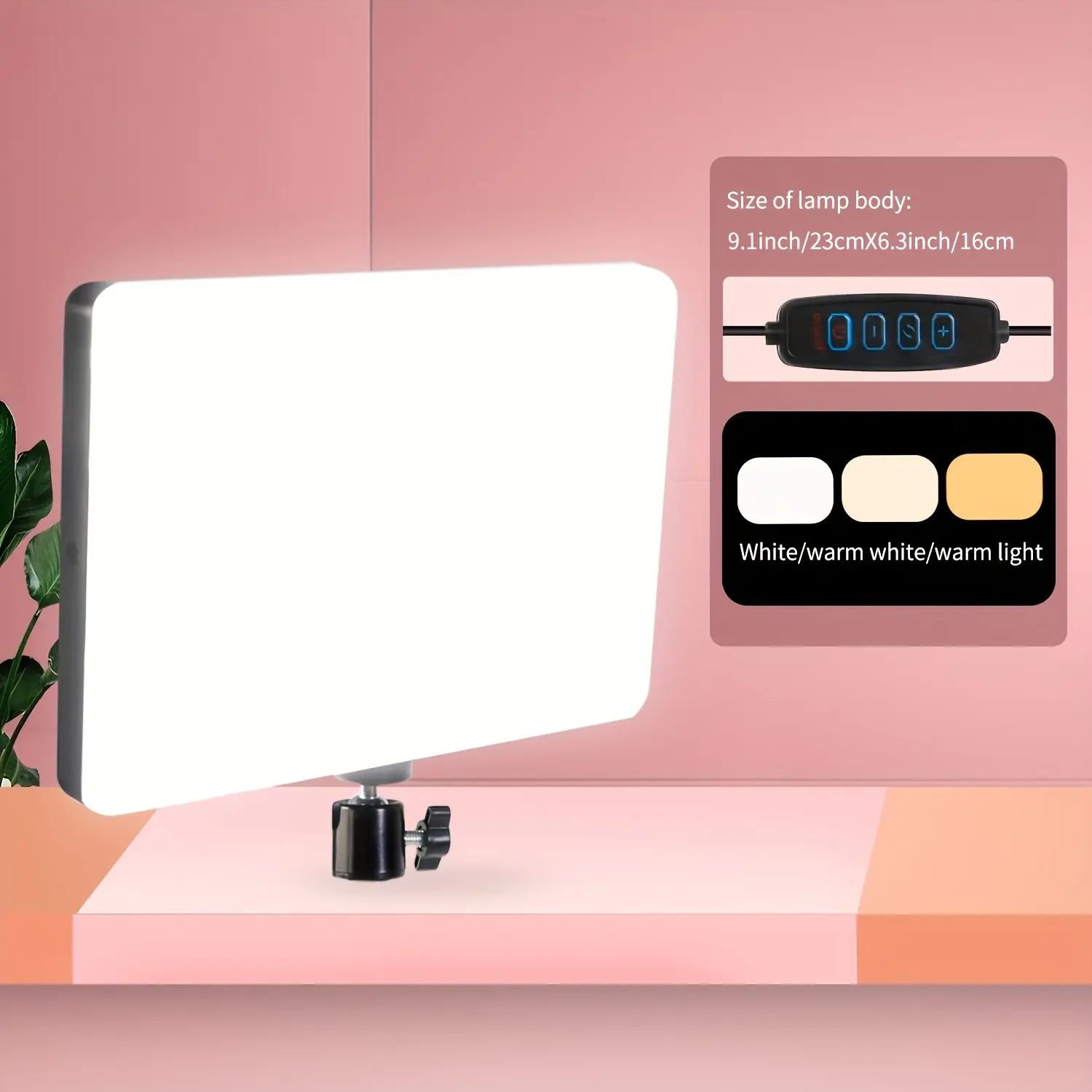 Portable Studio Light - USB-Powered, Adjustable Warm/Cool Control Makeup-Ready Light for Selfie, Video Conference, Studio Video Lighting (1pc Single Lamp)
