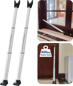 Door Security Bar, Door Stoppers Security bar,Heavy Duty Door Lock Security Door Jammer Door Stopper for Apartment, Hotel Room,Screen Door Hardware, 2 Pack