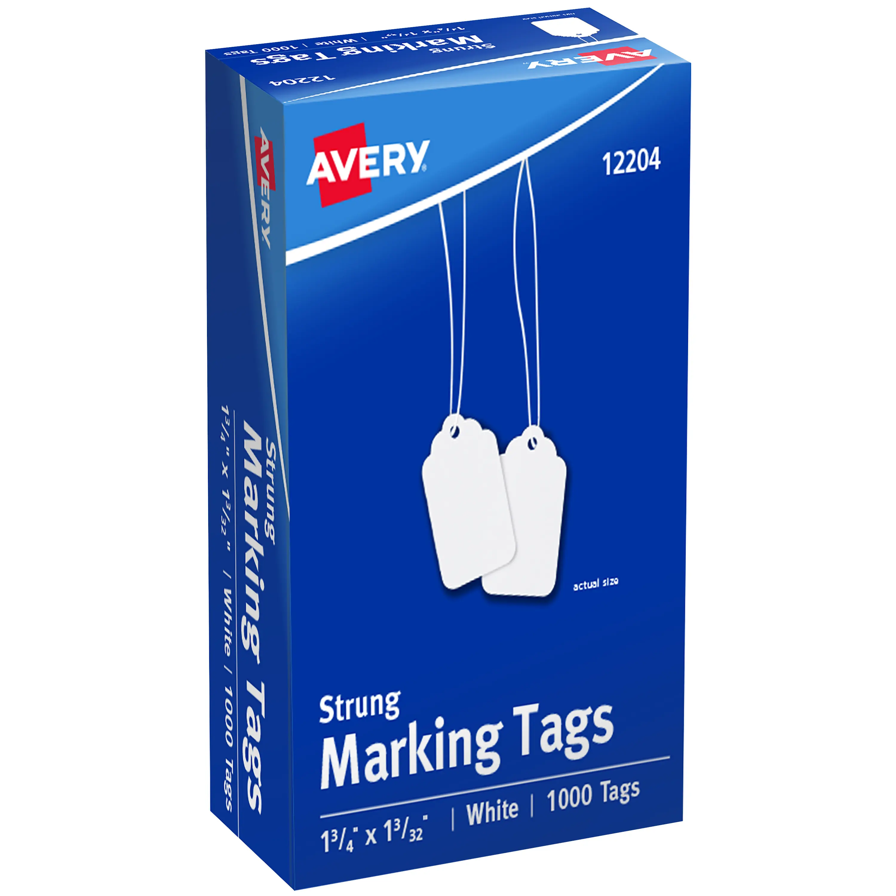 Avery Strung Marking Tags - 1-3/4" x 1-3/32", 1,000 Count, Office Supplies (12204)