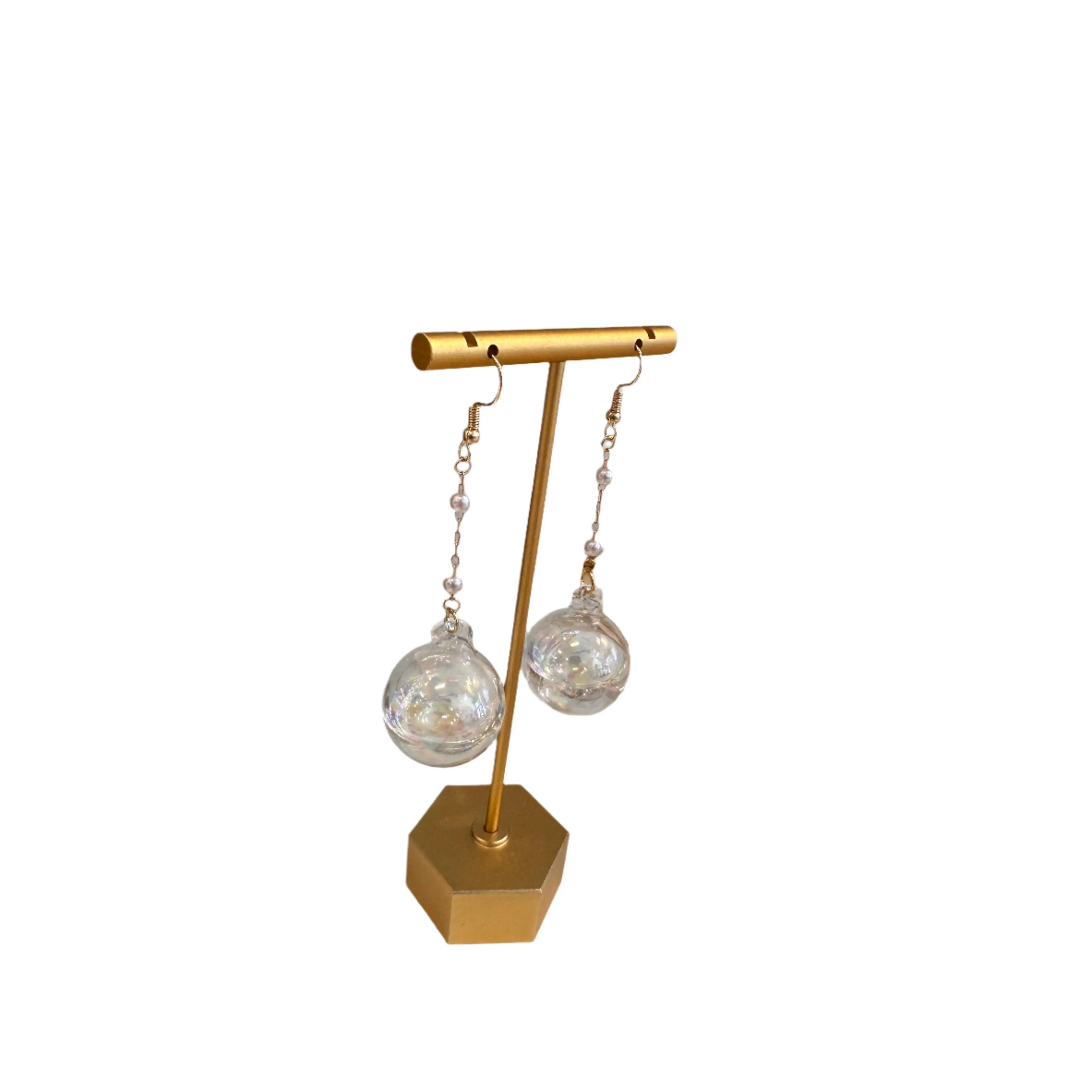 Bubble Water bead glass earrings
