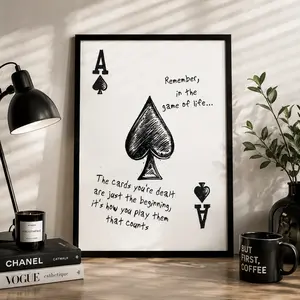 Ace of Spades Motivational Wall Art – Inspirational Mental Health Decor | Perfect Gift for Home, Printable Artwork