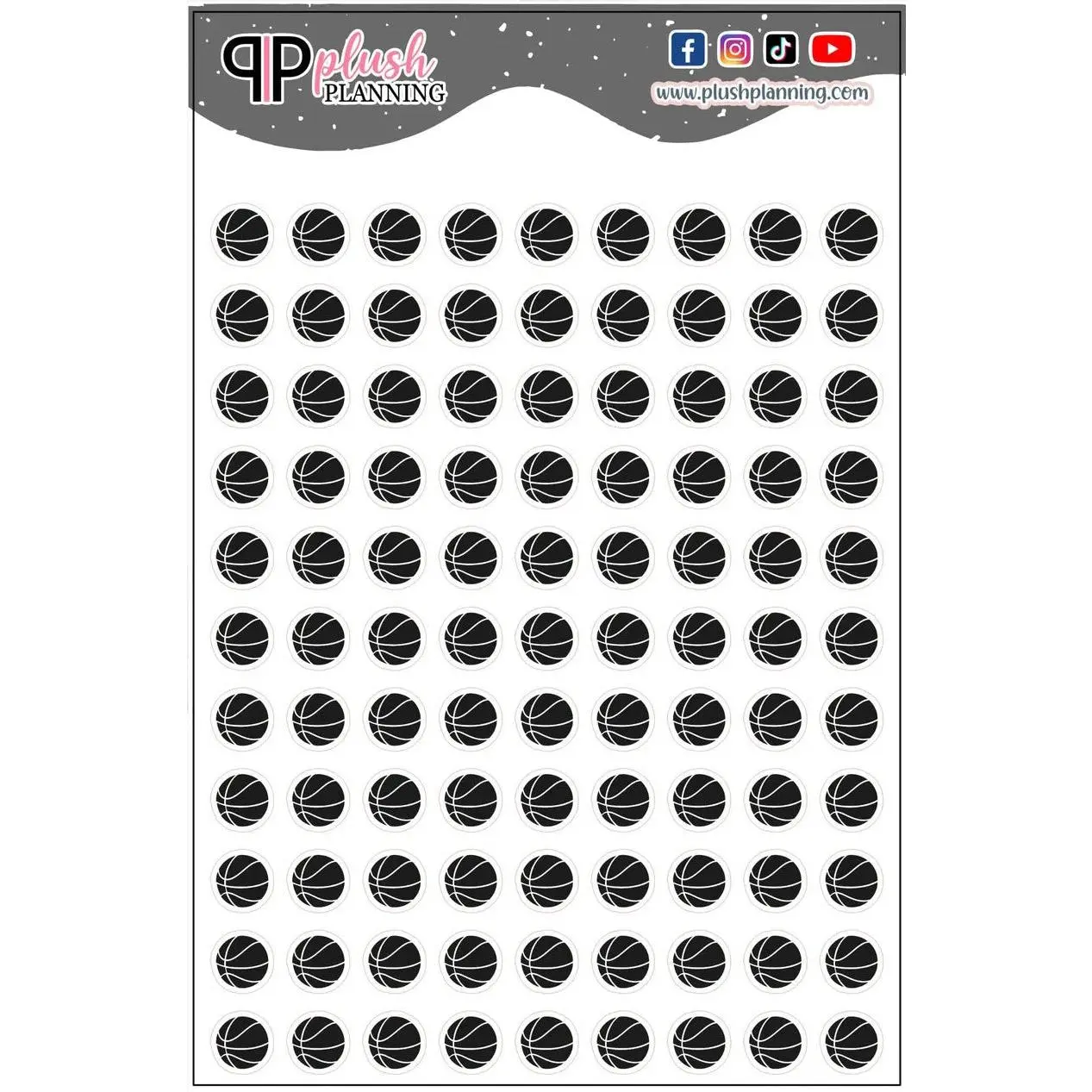 Basketball Icon Planner Stickers, Basketball Practice, Basketball Game