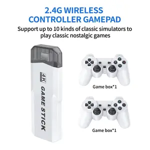 Mini Classic Version Game System Emulator 2.4G Wireless Plug and Play Upgrade 20000 Games Retro Console 64G HDMI 4K Game Joystick Video Games retro game stick Cable