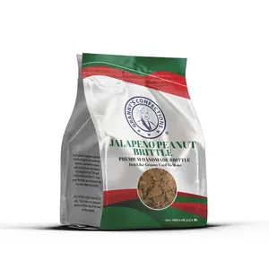 Granny's Confections Jalapeno Peanut Brittle (Spicy Brittle Candy).Made with Real Jalapenos.Nice Balance Sweet and Heat.Granny's Old Fashioned Peanut Brittle Recipe With An Added Kick.Gift for Mother's Day, Father's Day, Christmas, Birthday.1 Pound (454g)