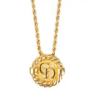 Pre-owned Dior Necklace Gold D26022552