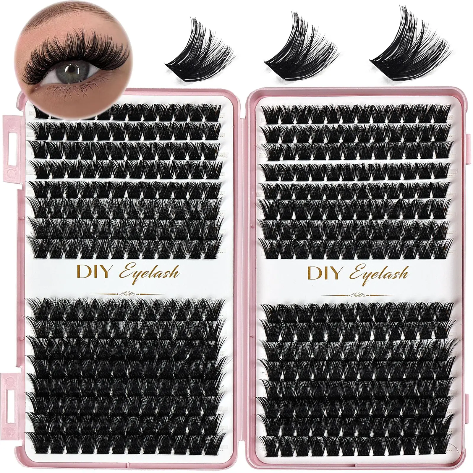 Individual False Eyelashes, Falsies Eyelashes, 1 Box Natural Look Faux Clusters Eyelashes, Diy Eyelash Extensions, Cosmetic Lash Extensions, Self Grafting Curling Eye Makeup Tool for Women & Girls, Valentine's Day Gift