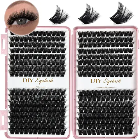 Individual False Eyelashes, Eye Lashes Natural Looking, 1 Box Natural Look Faux Clusters Eyelashes, Diy Eyelash Extensions, Cosmetic Lash Extensions, Self Grafting Curling Eye Makeup Tool for Women & Girls, Valentine's Day Gift