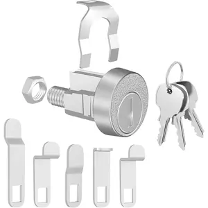 1 Pack Mailbox Lock with Key, Replacement for L-1172C Mailbox Lock, Nickel Finish