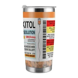 Funny Fukitol Oral Solution Tumbler 20oz Funny Gift Tumbler for Friends, Coworkers, Humor, Sarcasm, Vacuum Flask-Funny Gift Tumbler, Tumbler Water Bottle Drinkware Flasks Stylish