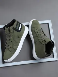 Men's High-Top Casual Sneakers, Lightweight Comfortable Running Shoes, Fashion All Season Skateboarding Shoes, Anti-Slip Breathable Design