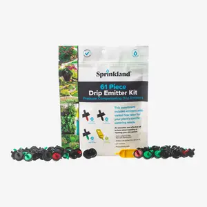 61 Piece Drip Irrigation Kit | Emitters