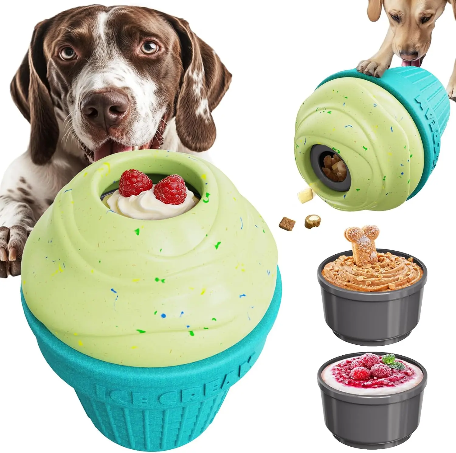 KADTC L, 3-in-1, Frozen Treat Dog Toy, Kibble Dispenser & Chew & Lick Ball KADTC L, 3-in-1, Frozen Treat Dog Toy, Kibble Dispenser & Chew & Lick Ball