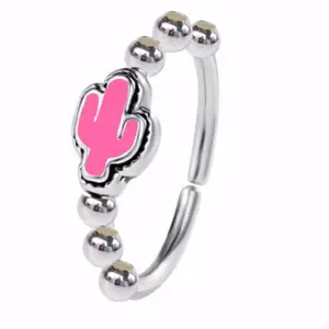 Pink Cactus Ear/Nose/Lip Piercing 20 Gauge