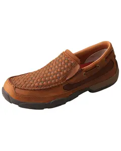 Twisted X Men's Men'S Basket Weave Slip-On Shoes Moc Toe - Mdms017