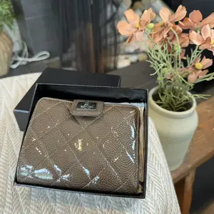 Pre-owned CHANEL LambSKin Small Leather Goods 2.55 Reissue Medium Flap Wallet