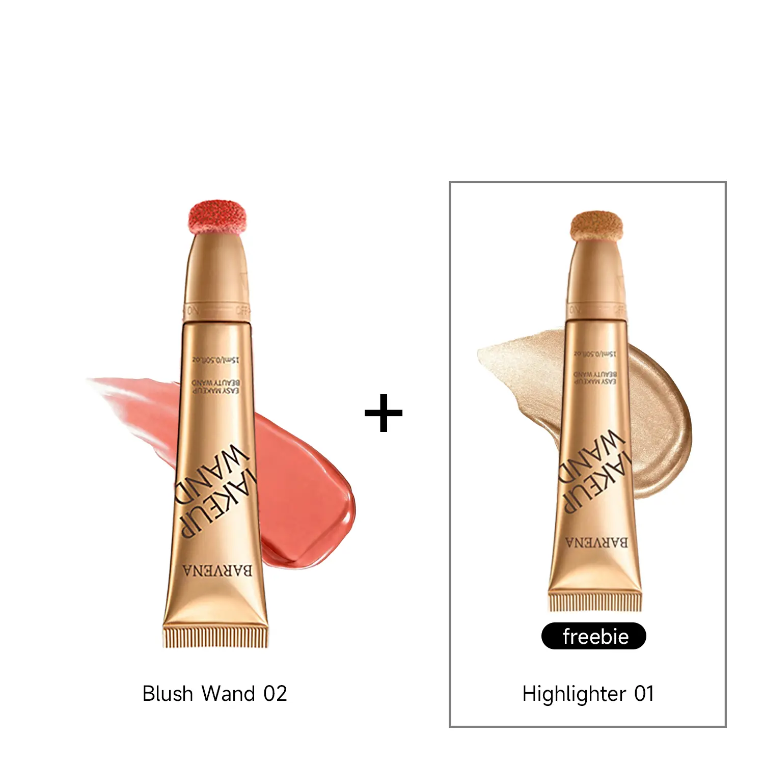 2-in-1 Cream Makeup Stick Set – Blush & Highlighter Blendable, Long-Lasting Natural Glow FinishPassion Cream Blush