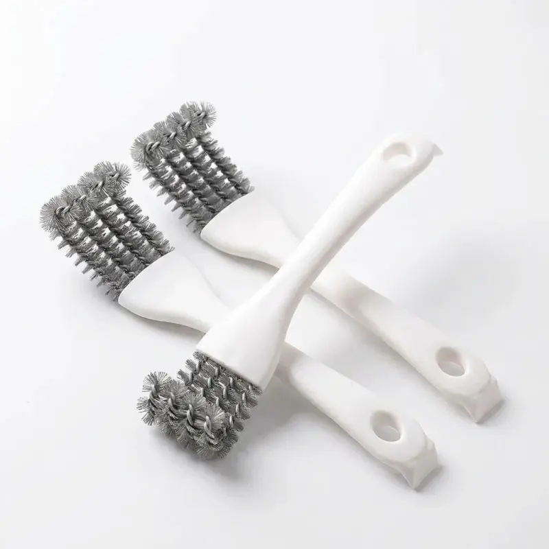 Humwam 3PCS Eco-Friendly Compact Reusable Lightweight Multifunctional Kitchen Cleaning Brushes - Heavy-Duty Iron Grill Oven Scrubber, Plastic Barbecue Tool Sets for Kitchen Barbecue Use, Grill Utensils