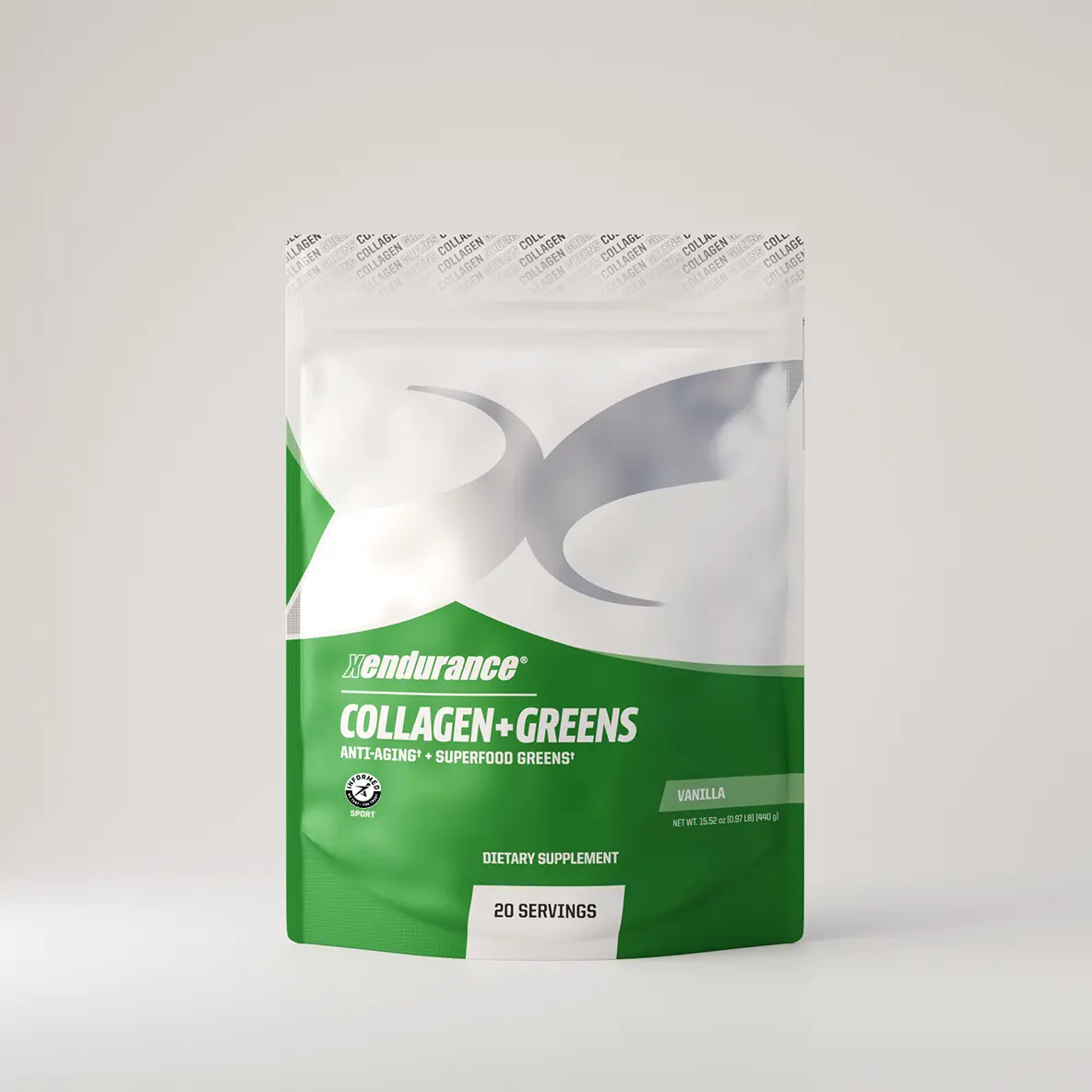 XENDURANCE Collagen+Greens - Daily Collagen Powder, Anti-Aging Superfoods