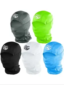 Universal Hooded Face Mask Fabric, Letter Printed Full Coverage Design, Comfortable & Breathable Windproof Dustproof Neck Scarf, Unisex Balaclava Hat
