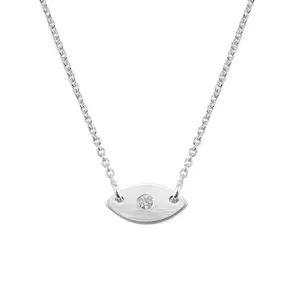 Stackable Evil Eye Necklace in Sterling Silver