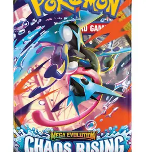 Pokemon Mega Evolution Chaos Rising Official TCG Single Play Booster Pack - Authentic Collectible Trading Cards, English Collectible Cards, Artwork May Vary