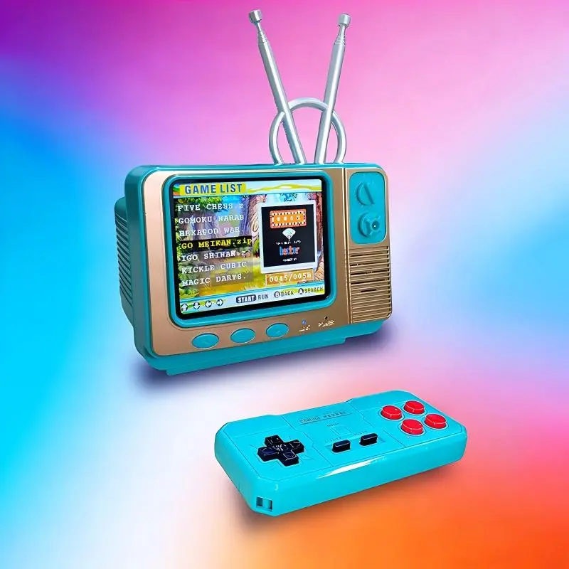 Mini Retro Handheld Game Stick Console, Portable Plastic Home Gaming Console with USB Port, Ideal Christmas Gift for Kids (Compact Design for Easy Carry)