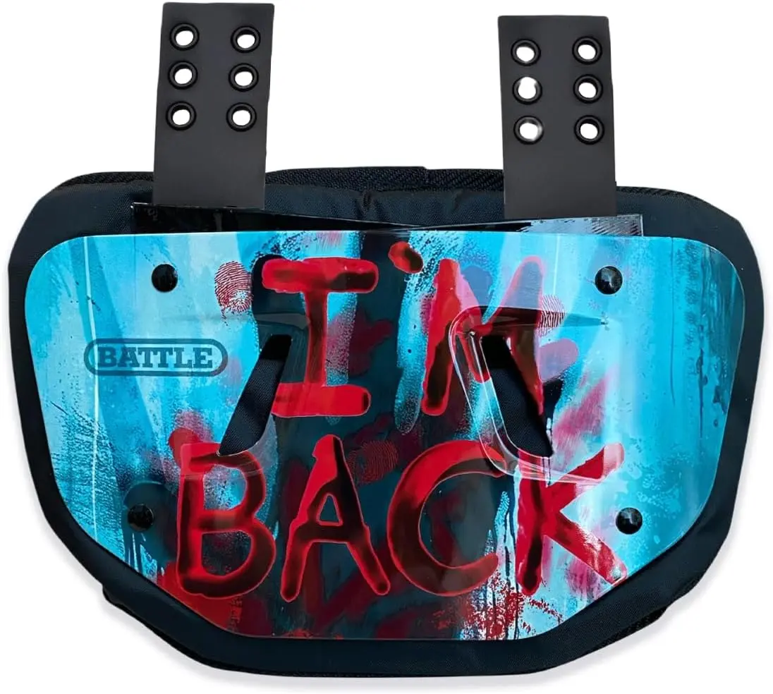 Novelty Football Back Plate, Kids, Adults | High-impact foam interior for maximum protection, Curved energy-dispersing shape, Universal secure fit, Hardware included