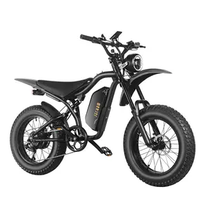 QL200 high-performance electric bicycle, 1200W peak power, full suspension, top speed 35 mph, maximum range 60 miles, 48V 15Ah battery, LED lights, IPX6 waterproof rating, hydraulic brakes, suitable for outdoor riding, gift for adults and teenagers