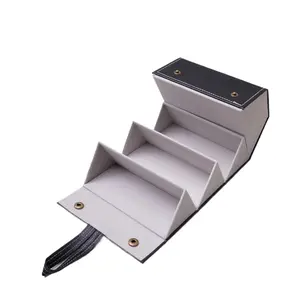 Sunglasses Travel Case, Foldable 5 Slot Eyeglass Organizer, Hanging Storage Box for Women and Men