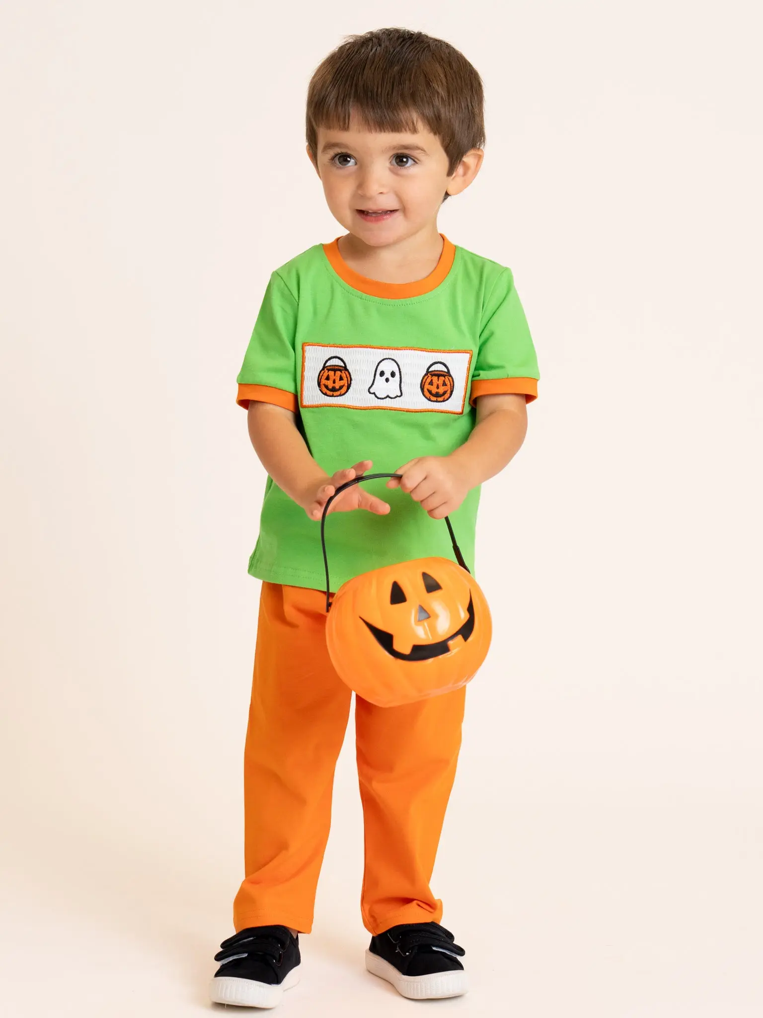 Neon Trick-or-Treating Embroidered Outfit