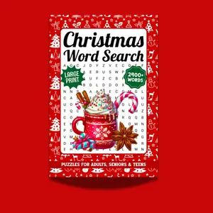 Christmas Word Search For Adults Large Print 2400+ Words Winter Themed Word Find Puzzles For Seniors Soft Cover Paperback