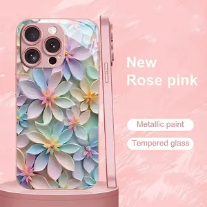 This soft pink gradient phone case features a metallic glass finish, is drop-proof and fingerprint-resistant, and has a skin-friendly feel. It's compatible with iPhone 17, 16, 15, 14, 13, 12, and 11 models, and makes a great gift for friends or family.