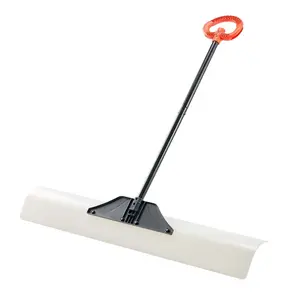 VEVOR Snow Pusher Shovel, 36 in Outdoor Snowplow Shovel with Ergonomic Grip, HDPE Plastic Blade, Winter Shovels with Segmented Handle, Metal Edged Strip, Portable Snow Removal Tool for Driveway Garden