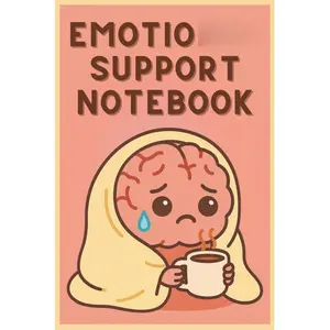Emotional Support Notebook - Funny Brain in a Blanket Journal 6x9" Travel-Friendly 120 Lined Pages for Stress Dumps & Coping Strategies
