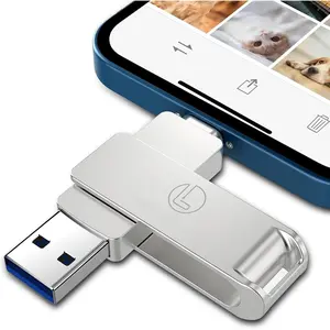 256GB Flash Drive for Phone Memory Stick,Phone Flash Drive USB 3.0 External Storage,3 in 1 Photo Stick is Compatible with i 0S/Pad/Android/PC/ (256GB, )