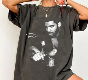 Youth & Adult Drakeee T-Shirt, Rap Merch Graphic Tee, Takecare, Hip Hop Graphic Print, Unisex Crewneck Menswear and Womenswear