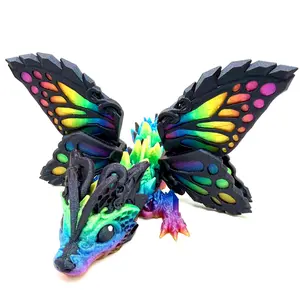 HixTown Dragons Lair Large Articulating Multicolor 3D printed