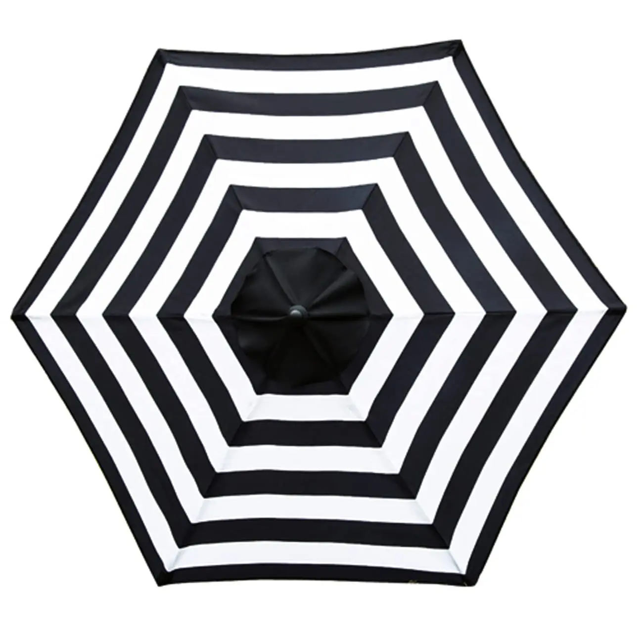[Cover Only] Polyester Sunshade Canopy Replacement for 7.5ft 6-Rib Outdoor Patio Market Parasol, Single Wind Vent, Wind and Heat Ventilation, Sunscreen Fabric Garden Shade Top Cover