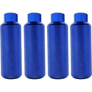 2 Pairs Aluminum Alloy Bike Pegs for Mountain Bike Cycling Rear Stunt Pegs Fit 3/8 inch Axles (110x38 mm)