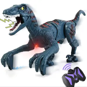 2.4G Remote Control Dinosaur Toy, 8-Channel with Lights, Realistic Roar Sounds, Outdoor toys, Christmas Gifts