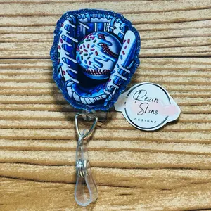 Blue Baseball Mit Badge Reel
