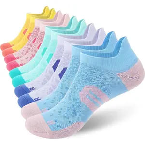 Womens Ankle Compression Socks with Arch Support Athletic Low cut Running Socks for Women Workout Cushion 5 Pairs